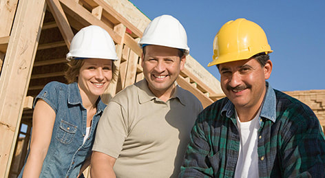 Contractor with his clients